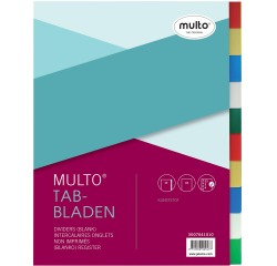 Intercalaire Multo A4 23 perforations 10 onglets PP assorti