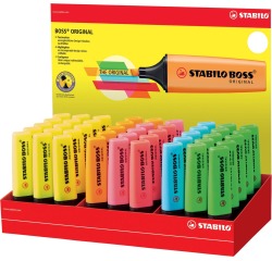 STABILO BOSS ORIGINAL surligneur, présentoir de 45 pièces in 6 geassorteerde kleuren