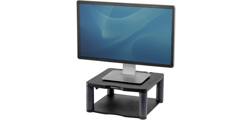 Fellowes adjustable-height monitor stand (from 64 to 165 mm) with plastic base