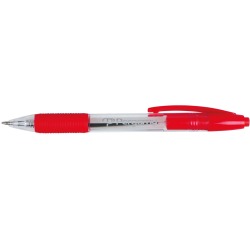Pergamy stylo bille Retract, pointe moyenne, rouge