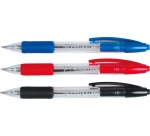 Pergamy stylo bille Retract, pointe moyenne, bleu