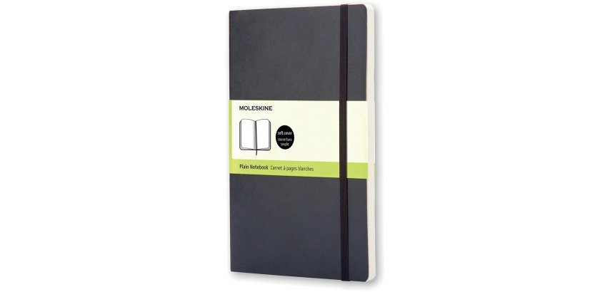 Moleskine pocket notebook 90x140mm plain black soft cover