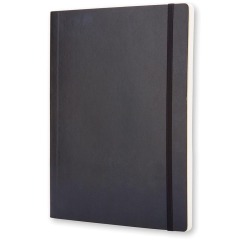 Moleskine carnet de notes, ft 19 x 25 cm, quadrillé, couverture flexible, 192 pages, noir