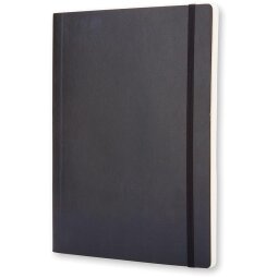Moleskine carnet de notes, ft 19 x 25 cm, quadrillé, couverture flexible, 192 pages, noir