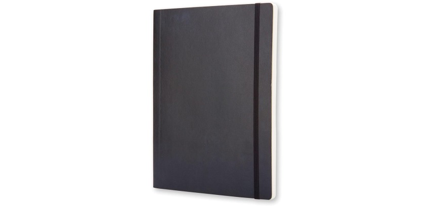 Moleskine notitieboek, ft 19 x 25 cm, geruit, soepele cover, 192 blad, zwart