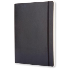 Moleskine carnet de notes, ft 19 x 25 cm, uni, couverture flexible, 192 pages, noir