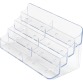 Deflecto porte-cartes de visite 2 x 4 compartiments, transparent