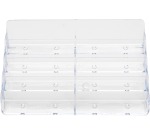 Deflecto business card holder 2 x 4 compartments, transparent