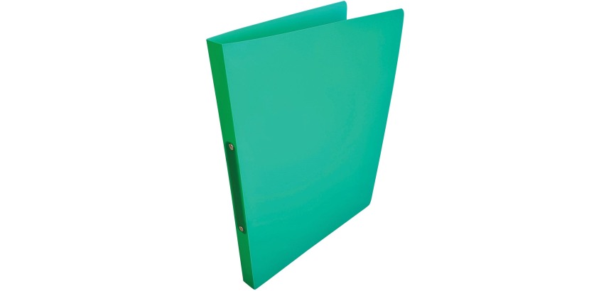 Alpha ring binder, for A4 size, in PP, 2 rings of 16 mm, green