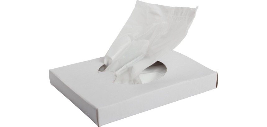 Primesource sachets hygiéniques PEHD, blanc, 48 x 25 pièces