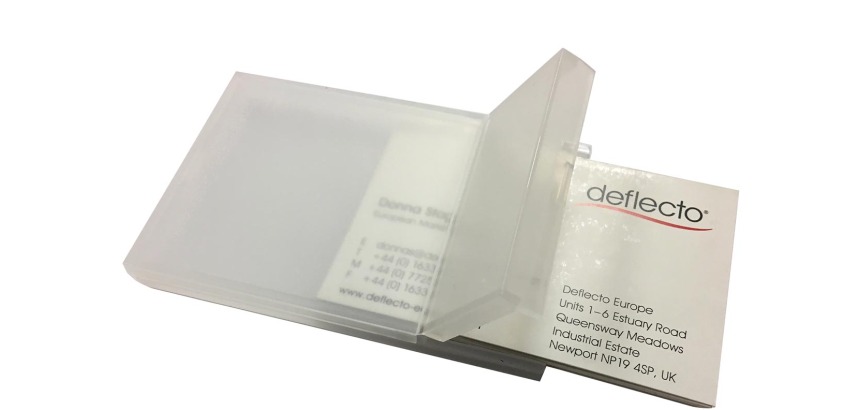 Deflecto porte-cartes de visite transparent