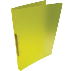 Alpha classeur à anneaux, pour A4, en PP, 2 anneaux de 16 mm, jaune transparent