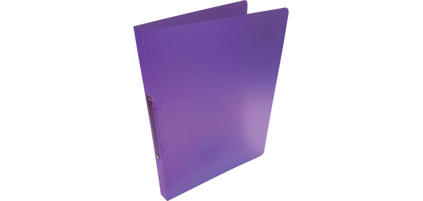 Alpha ring binder, for A4 size, in PP, 2 rings of 16 mm, transparent purple
