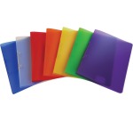 Alpha ring binder, for A4 size, in PP, 2 rings of 16 mm, assorted transparent colors