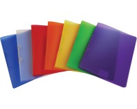 Alpha classeur à anneaux, pour ft A4, en PP, 2 anneaux de 16 mm, couleurs assorties tranparentes