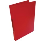 Alpha ring binder, for A4 size, in PP, 2 rings of 16 mm, transparent red