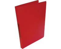Alpha classeur à anneaux, pour ft A4, en PP, 2 anneaux de 16 mm, rouge tranparent