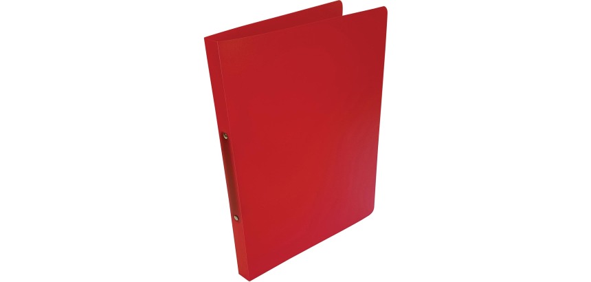 Alpha ring binder, for A4 size, in PP, 2 rings of 16 mm, transparent red