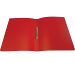 Alpha ring binder, for A4 size, in PP, 2 rings of 16 mm, transparent red