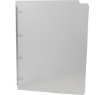 Alpha ring binder, for A4 size, in PP, 4 rings of 16 mm, transparent white