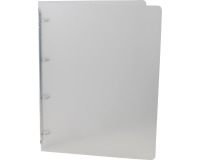 Alpha ringmap, voor ft A4, uit PP, 4 ringen van 16 mm, transparant wit