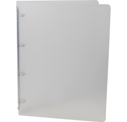 Alpha classeur à anneaux, pour ft A4, en PP, 4 anneaux de 16 mm, blanc tranparent