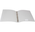 Alpha ring binder, for A4 size, in PP, 4 rings of 16 mm, transparent white