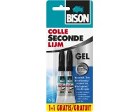 Bison second glue, 3 g tube, blister pack of 2 pieces (1 + 1 FREE)