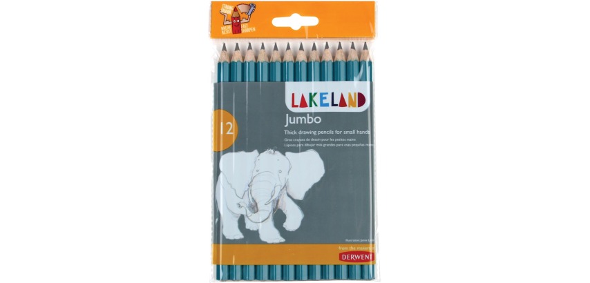 Lakeland Jumbo HB graphite pencils, pack of 12 pieces