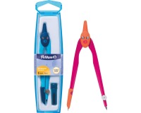 Pelikan compas avec mines réserves, en boîte, en couleurs assorties