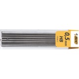 Bic criterium potloodstiften, 0,5 mm, HB, etui van 12 stuks