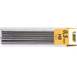 Bic criterium mines, 0,5 mm, HB, étui de 12 pièces