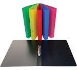 Alpha ring binder, for A4 size, in PP, 2 rings of 25 mm, assorted colors