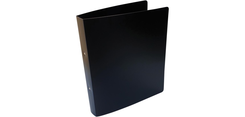 Alpha ring binder, for A4 size, in PP, 2 rings of 25 mm, black