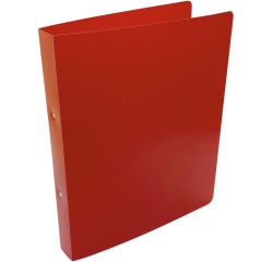 Alpha classeur à anneaux, pour ft A4, en PP, 2 anneaux de 25 mm, rouge