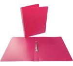 Alpha ring binder, for A4 size, in PP, 2 rings of 25 mm, pink