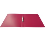 Alpha ring binder, for A4 size, in PP, 2 rings of 25 mm, pink