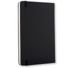 Moleskine notebook, 9 x 14 cm, grid, hard cover, 192 pages, black
