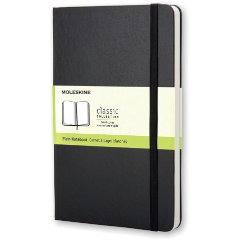 Moleskine carnet de notes, ft 9 x 14 cm, uni, couverture solide, 192 pages, noir