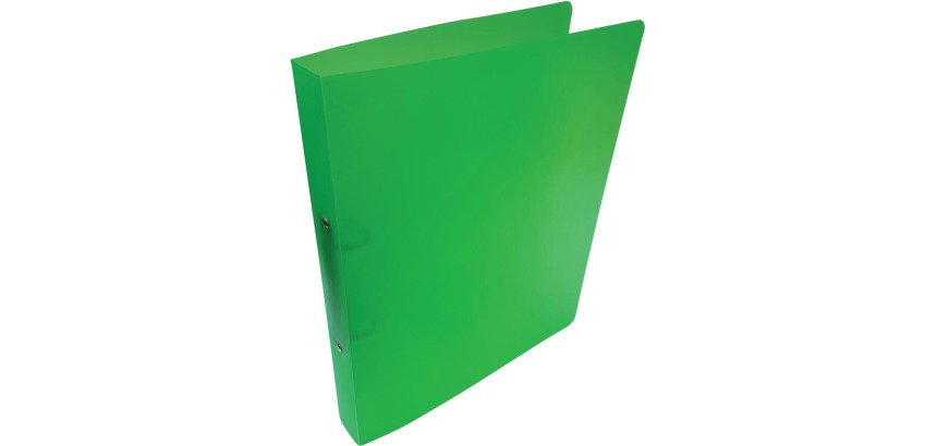Alpha ringmap, voor ft A4, uit PP, 2 ringen van 25 mm, transparant groen