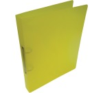 Alpha classeur à anneaux, pour ft A4, en PP, 2 anneaux de 25 mm, jaune tranparent