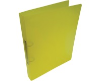 Alpha classeur à anneaux, pour ft A4, en PP, 2 anneaux de 25 mm, jaune tranparent