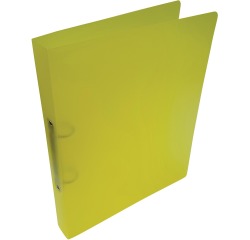 Alpha classeur à anneaux, pour ft A4, en PP, 2 anneaux de 25 mm, jaune tranparent