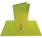 Alpha ringmap, voor ft A4, uit PP, 2 ringen van 25 mm, transparant geel