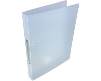 Alpha classeur à anneaux, pour ft A4, en PP, 2 anneaux de 25 mm, blanc tranparent