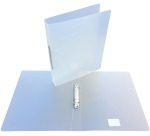 Alpha classeur à anneaux, pour ft A4, en PP, 2 anneaux de 25 mm, blanc tranparent
