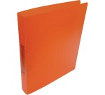 Alpha ring binder, for A4, in PP, 2 rings of 25 mm, transparent orange
