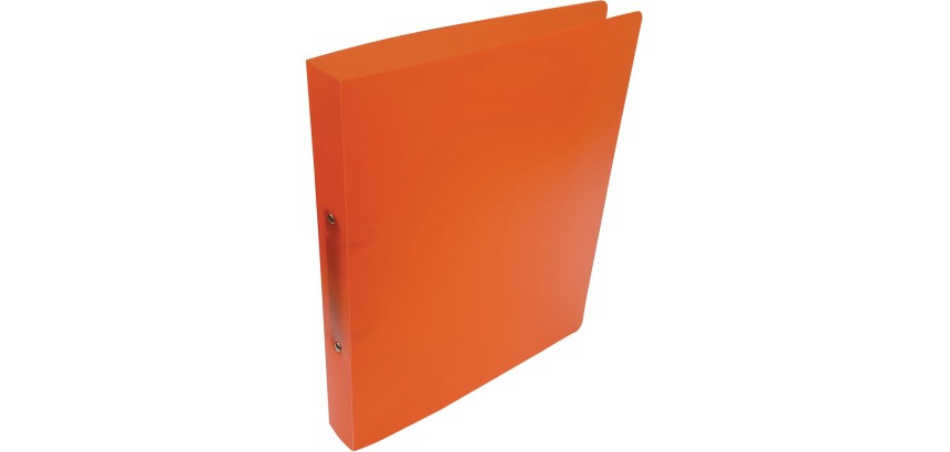 Alpha ring binder, for A4, in PP, 2 rings of 25 mm, transparent orange