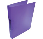 Alpha ringmap, voor ft A4, uit PP, 2 ringen van 25 mm, transparant paars