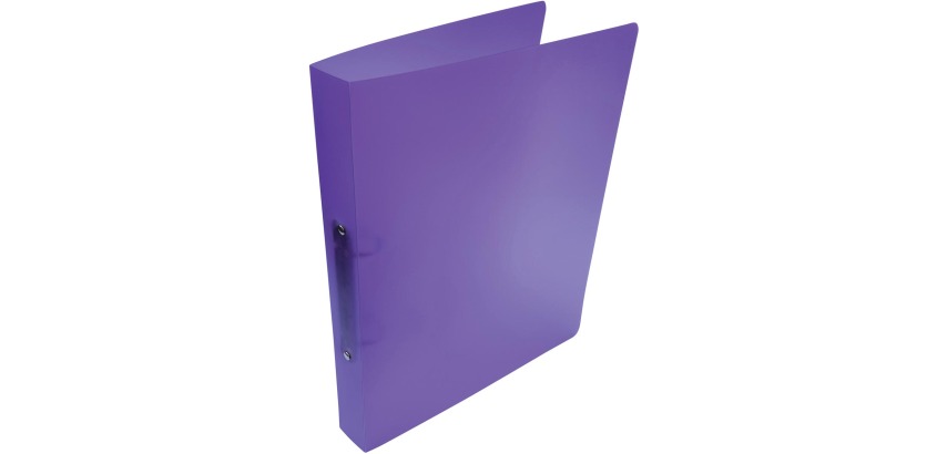 Alpha ring binder, for A4 size, in PP, 2 rings of 25 mm, transparent purple